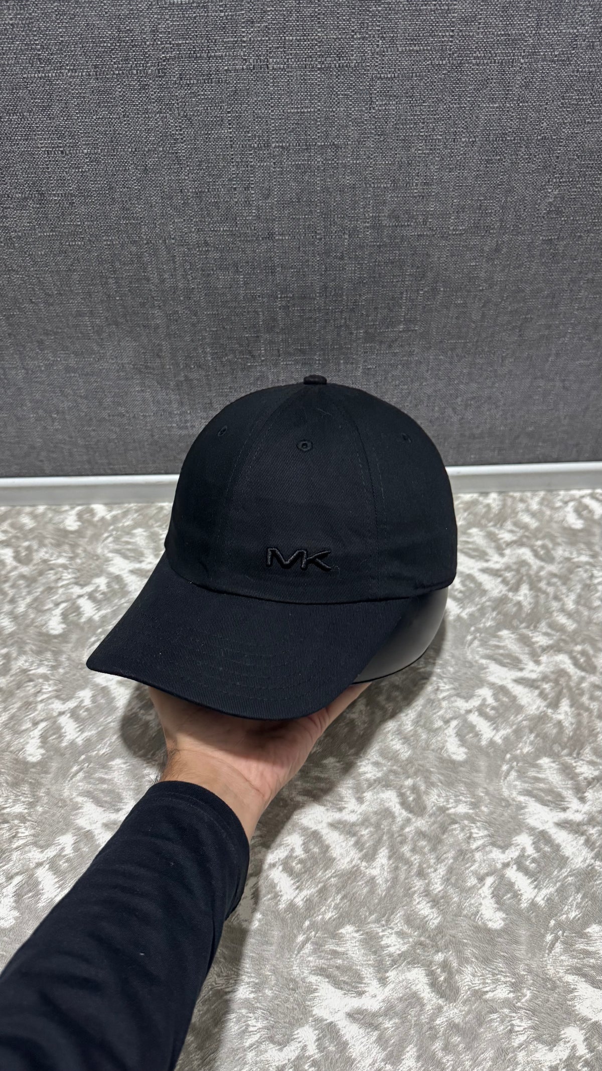 MK Triple Black Cotton Chino Baseball Cap