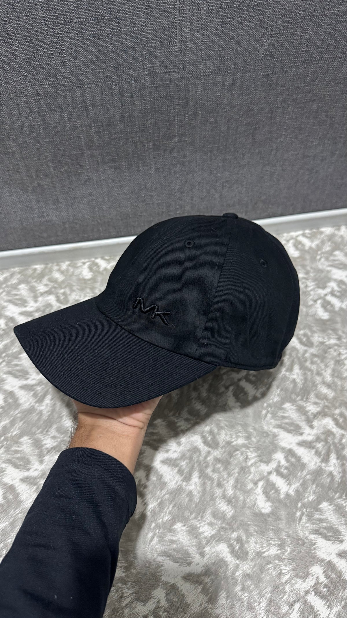 MK Triple Black Cotton Chino Baseball Cap